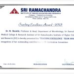 Teaching excellence team Award 