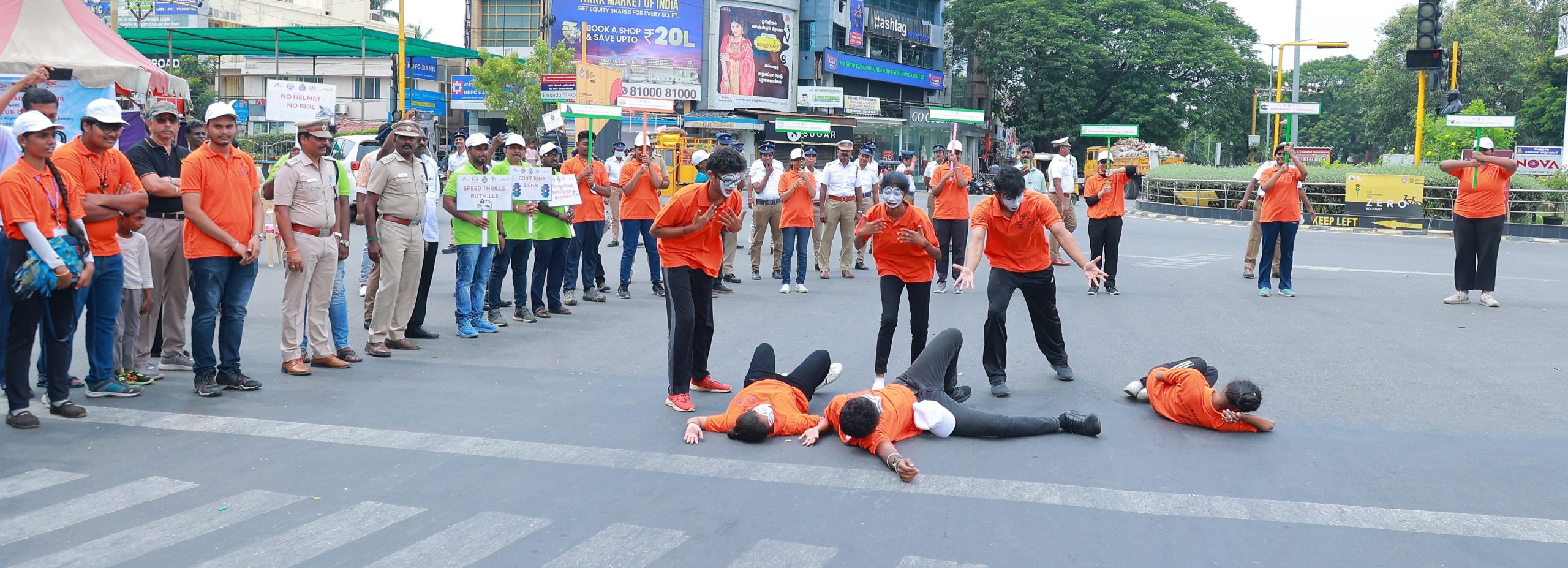 Traffic rules awareness drive by rotaract club of SRIHER