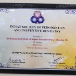 Overall Best Activity in World Oral Health Day Celebration Contest (Third Prize) (2023) organized by Indian Society of Pedodontics and Preventive Dentistry (ISPPD)