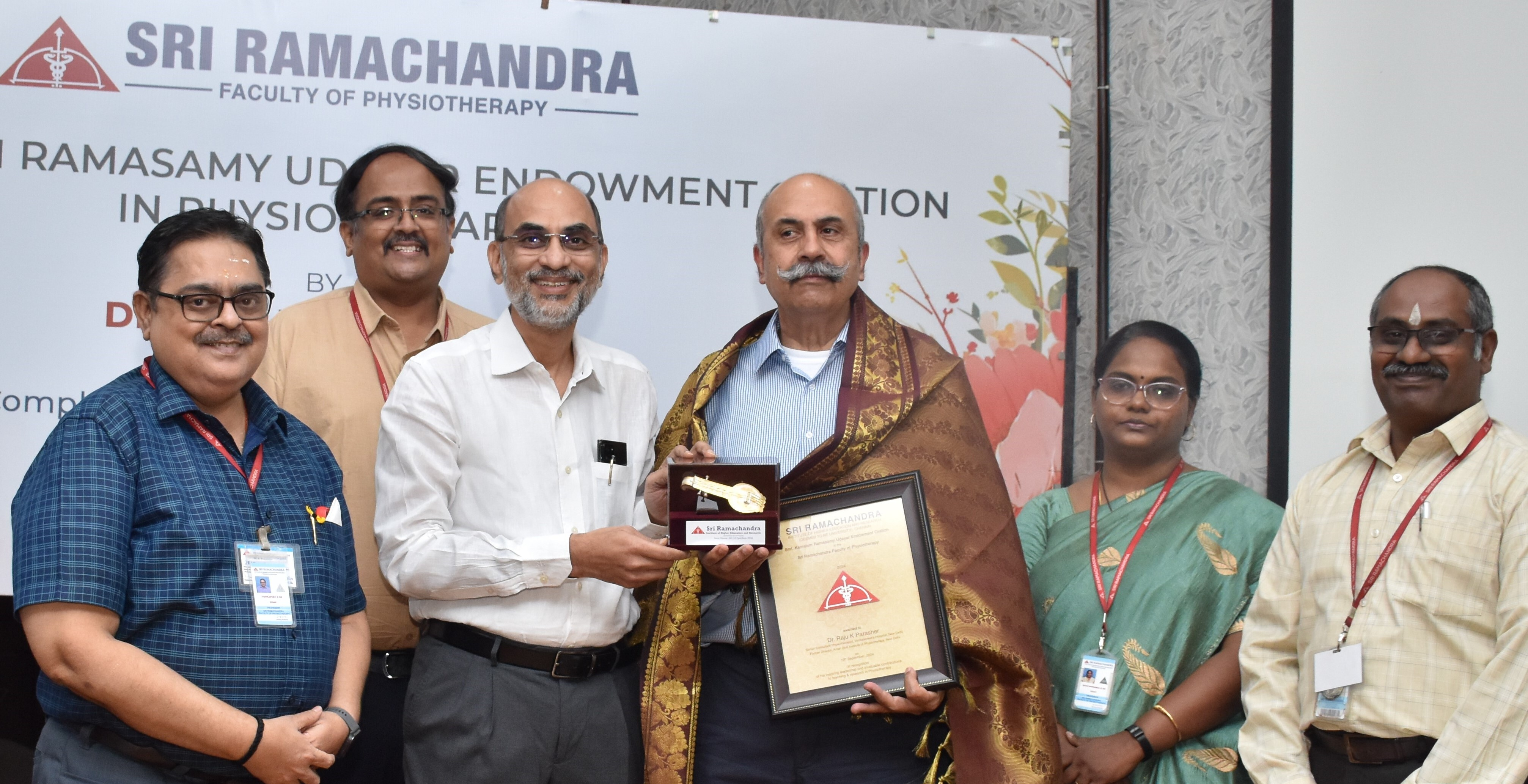 Dr. Raju Parasher, Senior Consultant Physiotherapist, Venkateshwara Hospital, New Delhi Who Delivered Smt. Kamalam Ramasamy Udayar Endowment Oration At SRIHER