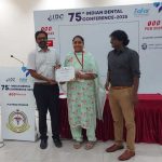 Best paper paper presentation at Indian Dental Conference from 7.02.2025 till 9.02.2025 
