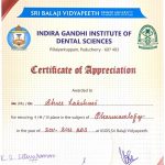 Academic Distinctions in Biochemistry and Pharmacology.
