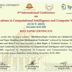 Best Paper Certificate