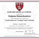 Awarded Harvard Medical School Certificate for course on 