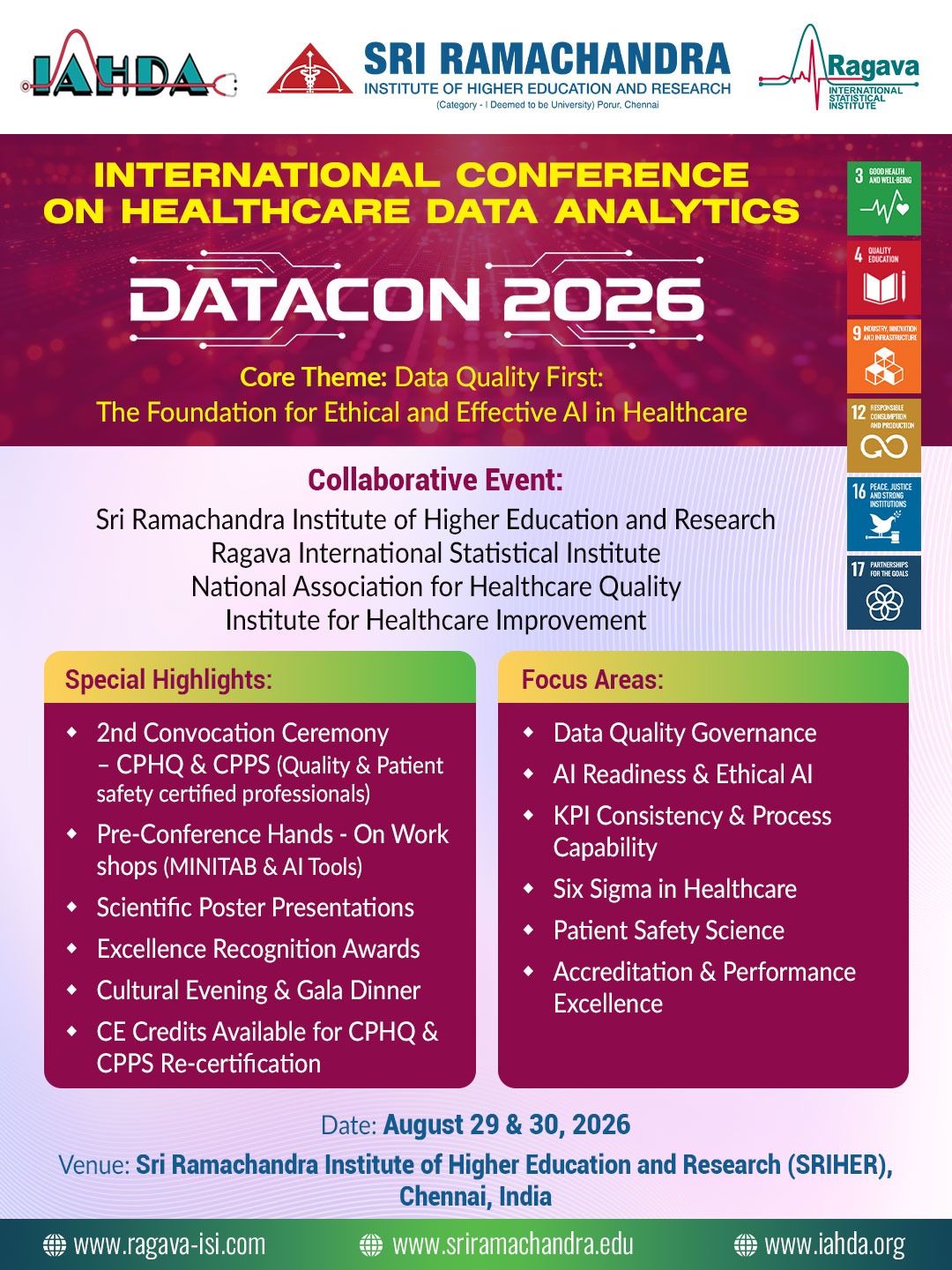 International Conference on Healthcare Data Analytics for DATACON 2026