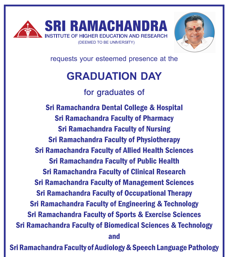 SRIHER – Graduation Day on 18th April 2026